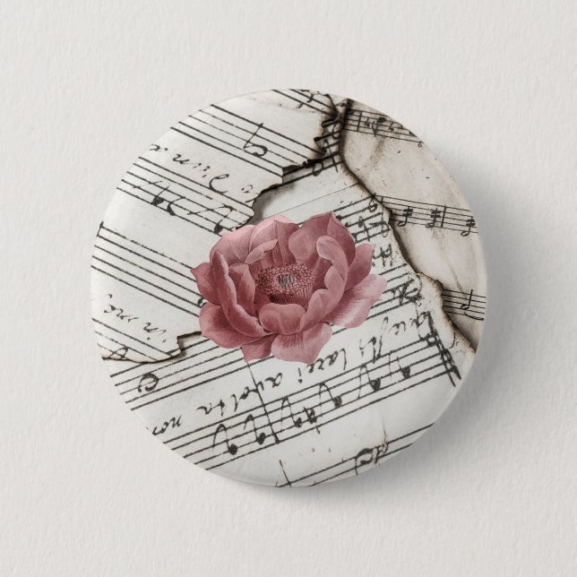 Bóton Redondo 5.08cm botão de música (Frente)