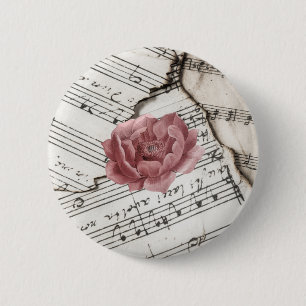 Bóton Redondo 5.08cm botão de música