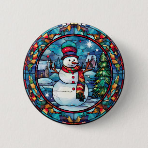 Bóton Redondo 5.08cm Botão de Natal de Vidro Mantido