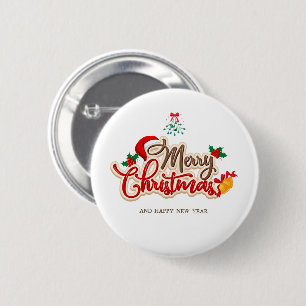 Bóton Redondo 5.08cm Botão de Natal Personalizado – Prendedor Sazonal C