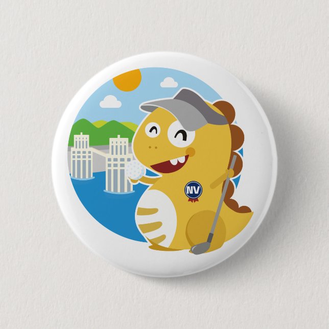 Bóton Redondo 5.08cm Botão de Nevada VIPKID (Frente)