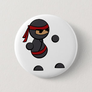 Bóton Redondo 5.08cm Botão de Ninja
