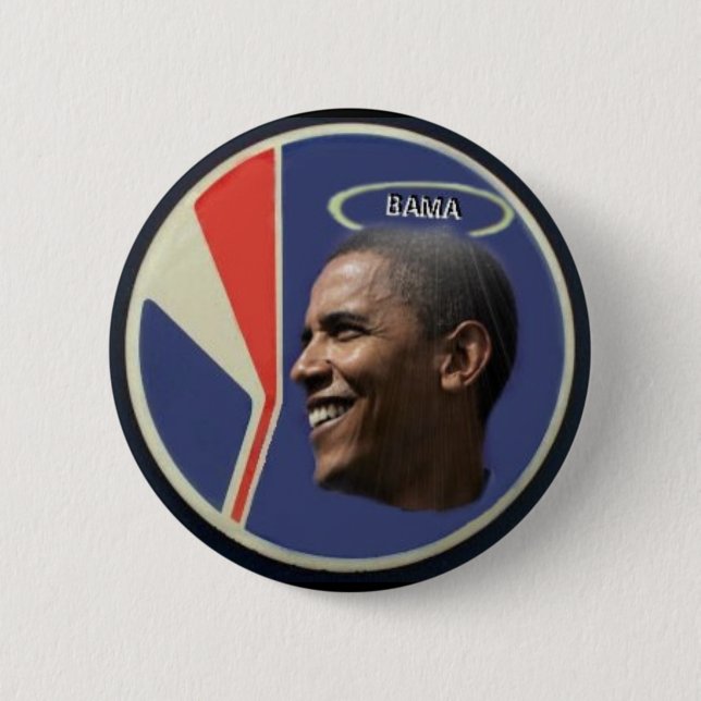 Bóton Redondo 5.08cm Botão de Obama (Frente)