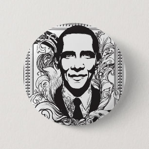 Bóton Redondo 5.08cm Botão de Obama