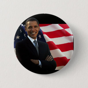 Bóton Redondo 5.08cm Botão de Obama