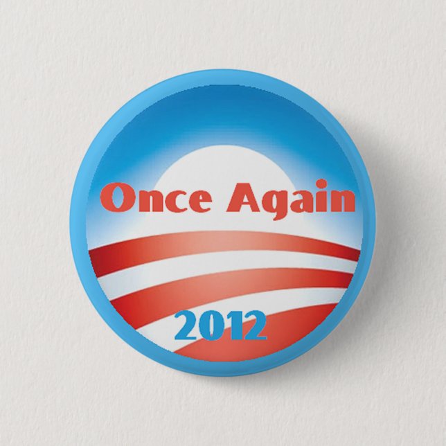 Bóton Redondo 5.08cm Botão de Obama 2012 (Frente)