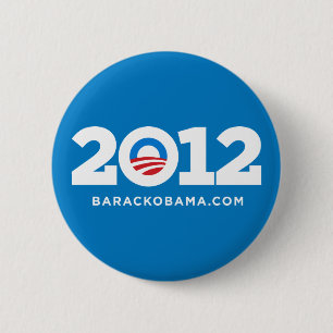 Bóton Redondo 5.08cm Botão de Obama 2012