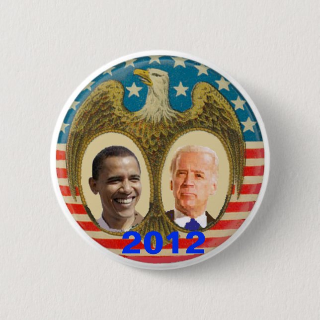 Bóton Redondo 5.08cm Botão de Obama 2012 (Frente)