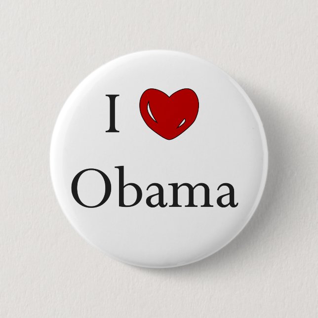 Bóton Redondo 5.08cm Botão de Obama do amor (Frente)