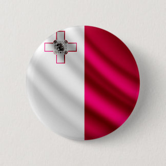 Bóton Redondo 5.08cm Botão de ondulação do pinback da bandeira de Malta