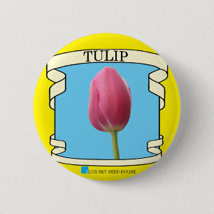 Bóton Redondo 5.08cm Botão de Pacote de Semente de Tulip