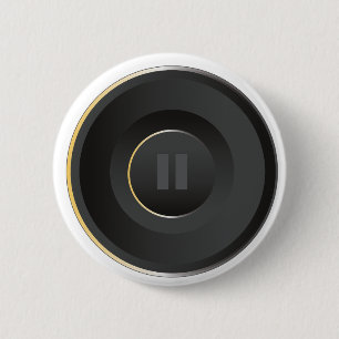 Bóton Redondo 5.08cm Botão de pausa e pino: Cozy