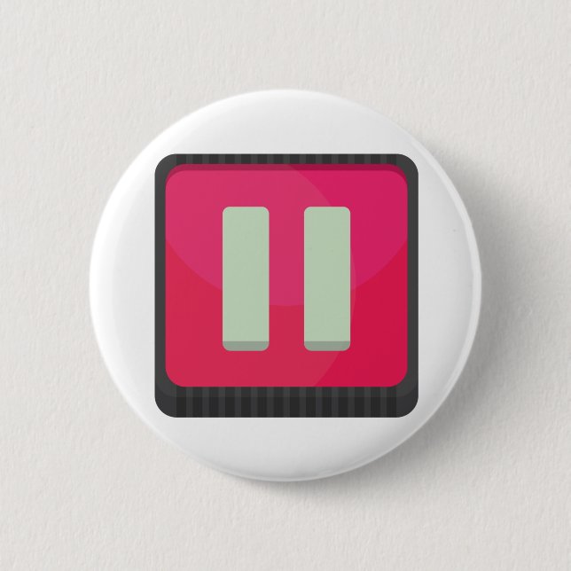 Bóton Redondo 5.08cm Botão de pausa e pino: Sentimental (Frente)