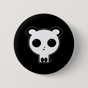 Bóton Redondo 5.08cm Botão de Pin do Panda Gótico Kawaii