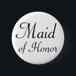 Bóton Redondo 5.08cm Botão de Pinback da madrinha de casamento<br><div class="desc">Mostre fora seu papel chave no jantar de ensaio,  na festa de solteira ou no chá de panela! Personalize a cor do fundo para fazê-la combinar as cores ou o tema do casamento! Outros pinos intitulados estão igualmente disponíveis,  vêem por favor minha loja!</div>