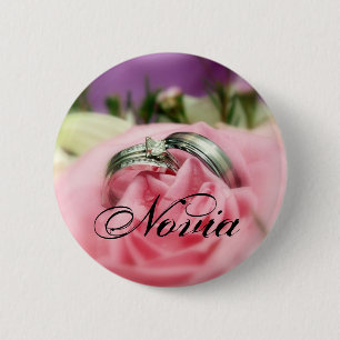 Bóton Redondo 5.08cm botão de prata das alianças de casamento