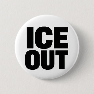 Bóton Redondo 5.08cm botão de protesto "ICE OUT"