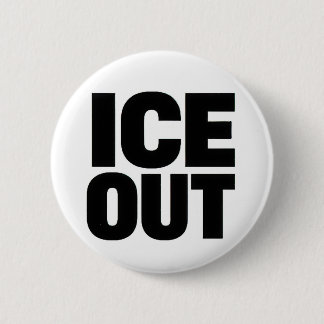 Bóton Redondo 5.08cm botão de protesto "ICE OUT"