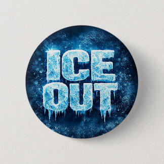 Bóton Redondo 5.08cm botão de protesto "ICE OUT"