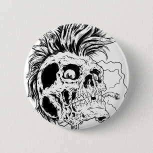 Bóton Redondo 5.08cm Botão de Punkskull