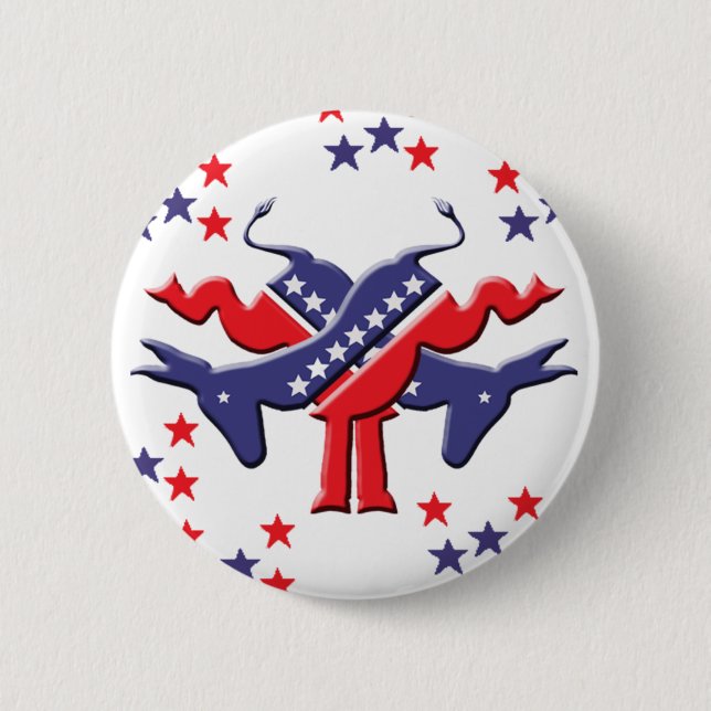 Bóton Redondo 5.08cm Botão de seleção de burros (Frente)