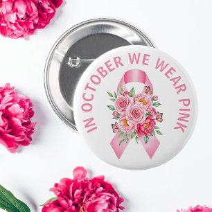 Bóton Redondo 5.08cm Botão de Sensibilização do Cancer da Fita Rosa
