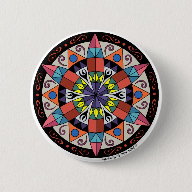 Bóton Redondo 5.08cm Botão de Sinal 1 hexadecimal (Frente)