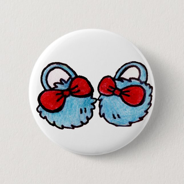 Bóton Redondo 5.08cm Botão de Slippers (Frente)