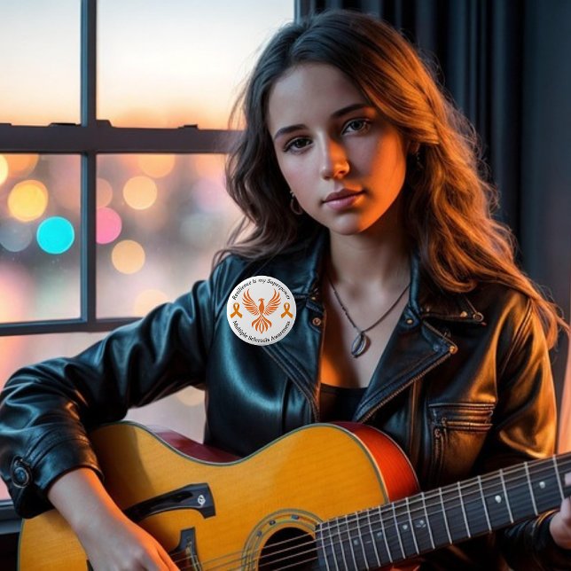 Bóton Redondo 5.08cm Botão de Sobrepotência da Esclerose Múltipla Resil (Criador carregado)