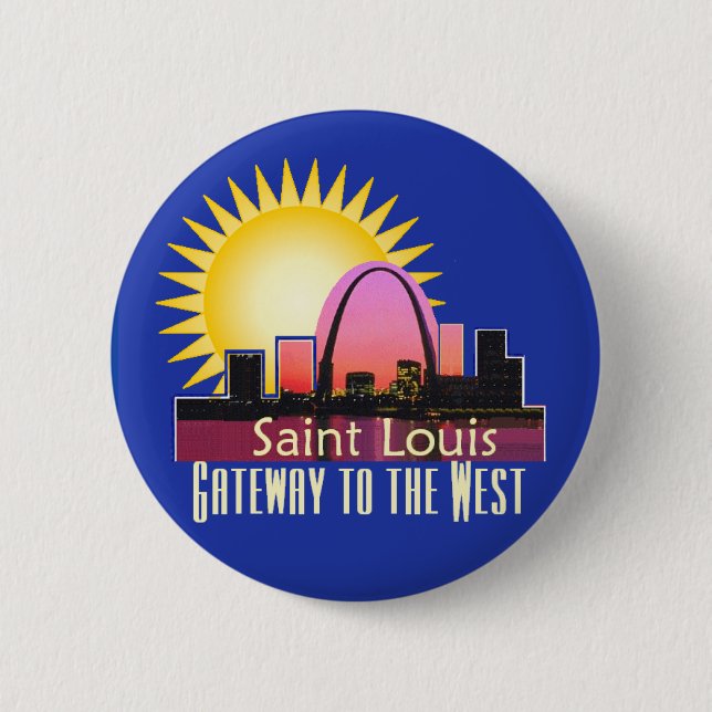 Bóton Redondo 5.08cm Botão de St Louis (Frente)
