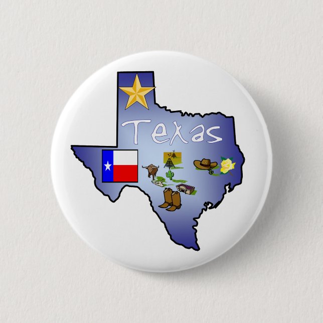 Bóton Redondo 5.08cm Botão de Texas (Frente)
