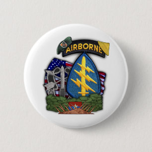 Bóton Redondo 5.08cm Botão de veteranos de boinas verdes para forças es