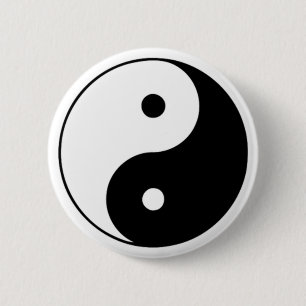 Bóton Redondo 5.08cm Botão de Yin Yang