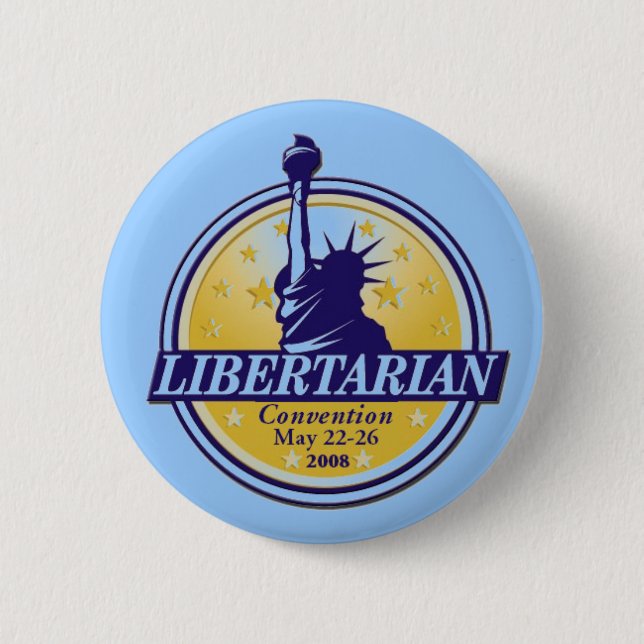Bóton Redondo 5.08cm Botão Denver LP da convenção do libertário (Frente)