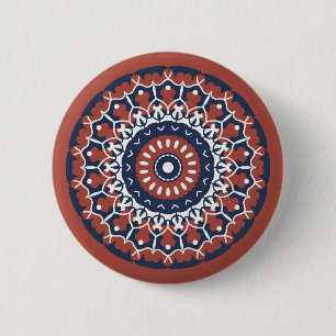 Bóton Redondo 5.08cm Botão Design de Mandala