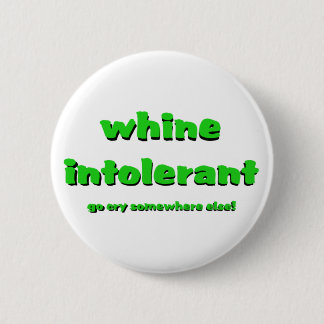 Bóton Redondo 5.08cm Botão Design de texto de intolerância ao som