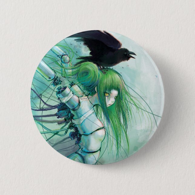 Bóton Redondo 5.08cm Botão desmontado dos rasgos (Frente)