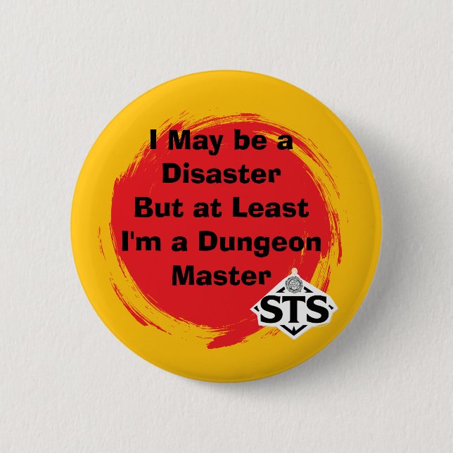 Bóton Redondo 5.08cm Botão DM de Desastre (Frente)