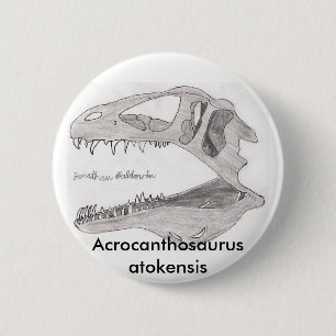 Bóton Redondo 5.08cm Botão do atokensis do Acrocanthosaurus