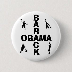 Bóton Redondo 5.08cm Botão do basquetebol de Obama