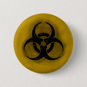 Bóton Redondo 5.08cm Botão do Biohazard do zombi