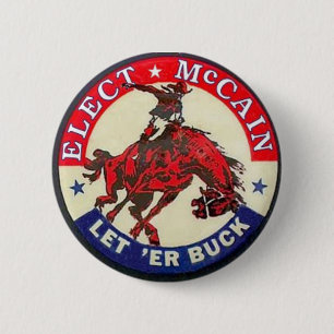 Bóton Redondo 5.08cm Botão do bronco de McCain Buckin
