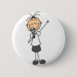 Bóton Redondo 5.08cm Botão do cantor