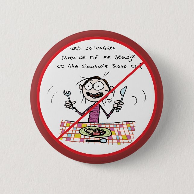 Bóton Redondo 5.08cm Botão do cheio da boca (Frente)