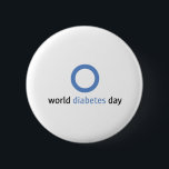 Bóton Redondo 5.08cm Botão do dia do diabetes do mundo<br><div class="desc">Mostre seu apoio para o dia do diabetes do mundo.</div>