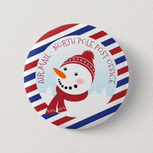 Bóton Redondo 5.08cm Botão do Escritório do Posto Snowman