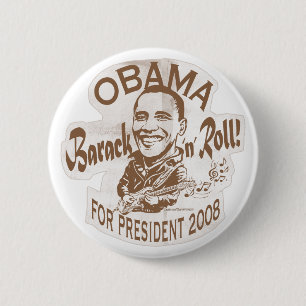 Bóton Redondo 5.08cm Botão do ficar em casa do rolo de Barack N