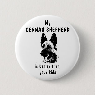 Bóton Redondo 5.08cm Botão do german shepherd