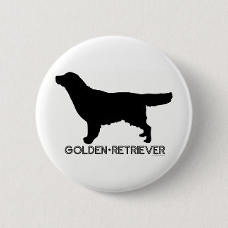 Bóton Redondo 5.08cm Botão do golden retriever