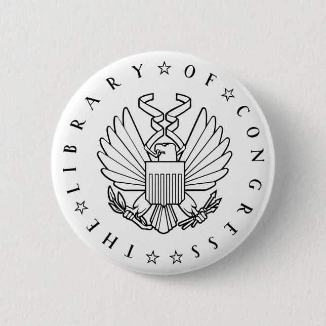 Bóton Redondo 5.08cm Botão do LOC (branco) (Frente)